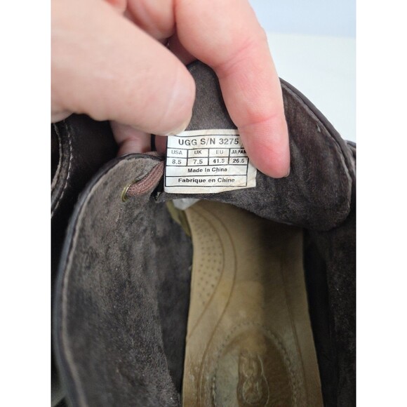 Mens Uggs Dark Brown Minimalist Chukka Ankle Boot Leather Lace Up SN 3275 Sz 8.5 - Picture 6 of 12